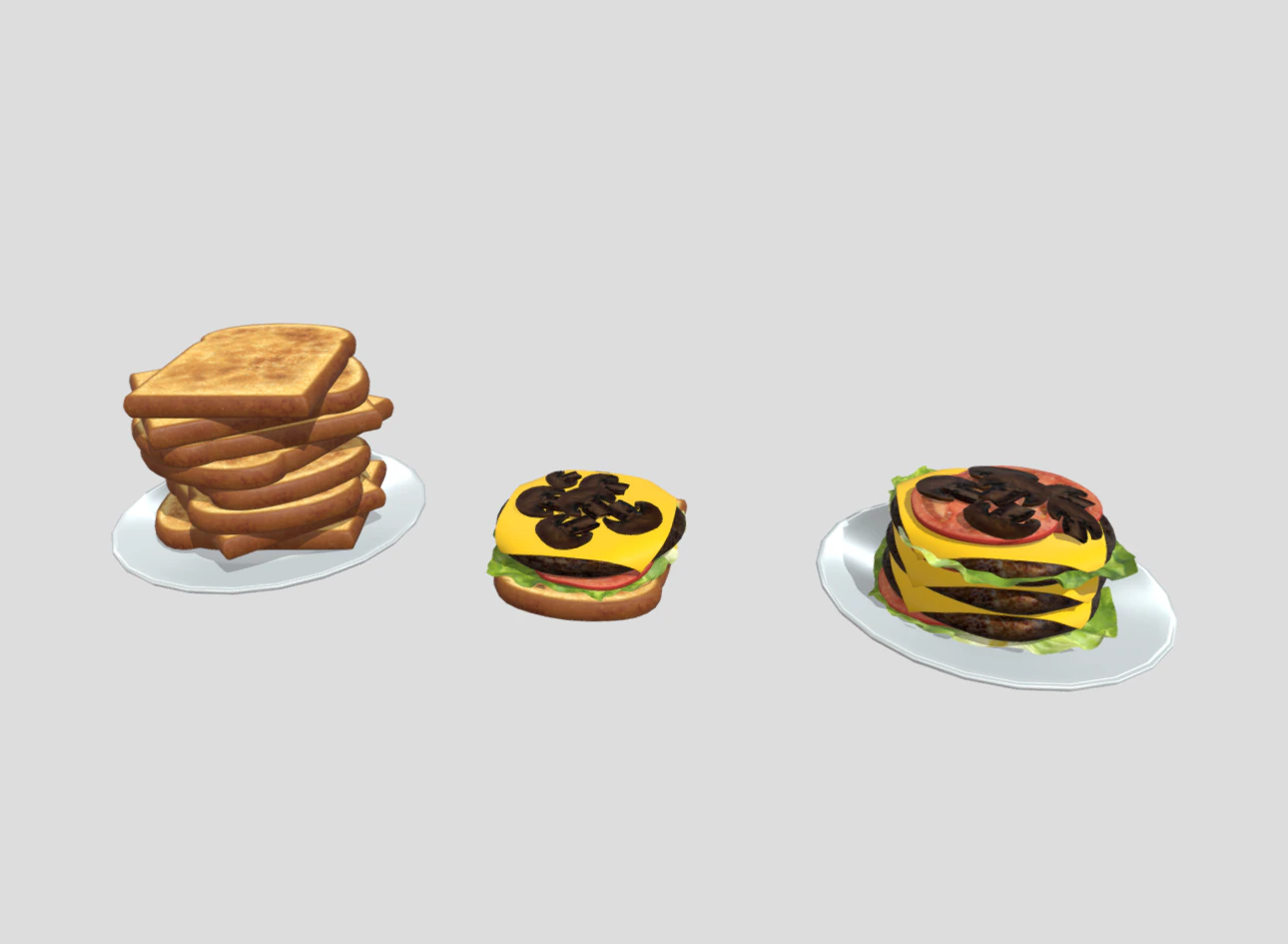 sandwich 3D Model .c4d .max .obj .3ds .fbx .stl .blend 