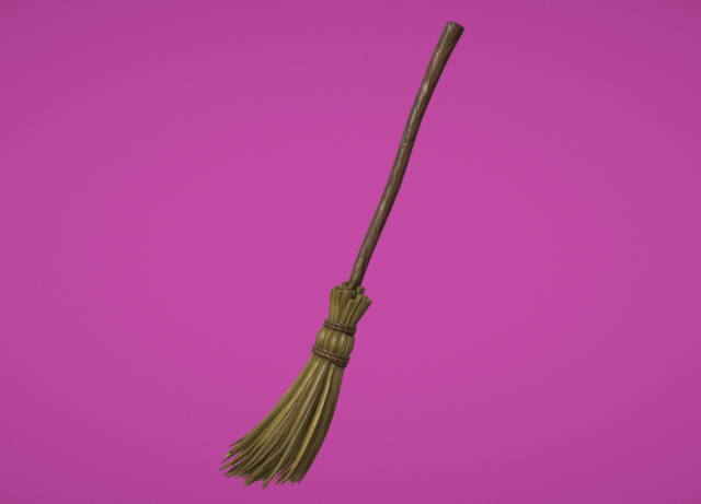 witch broom 3D 모델 .c4d .max .obj .3ds .fbx .stl .blend 