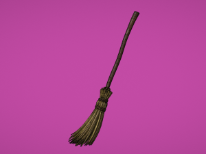 witch broom 3D 모델
