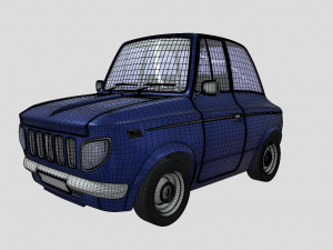 blue car 3D मॉडल