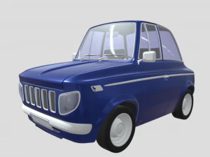 mavi araba 3D Model