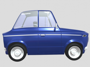 blue car 3D मॉडल