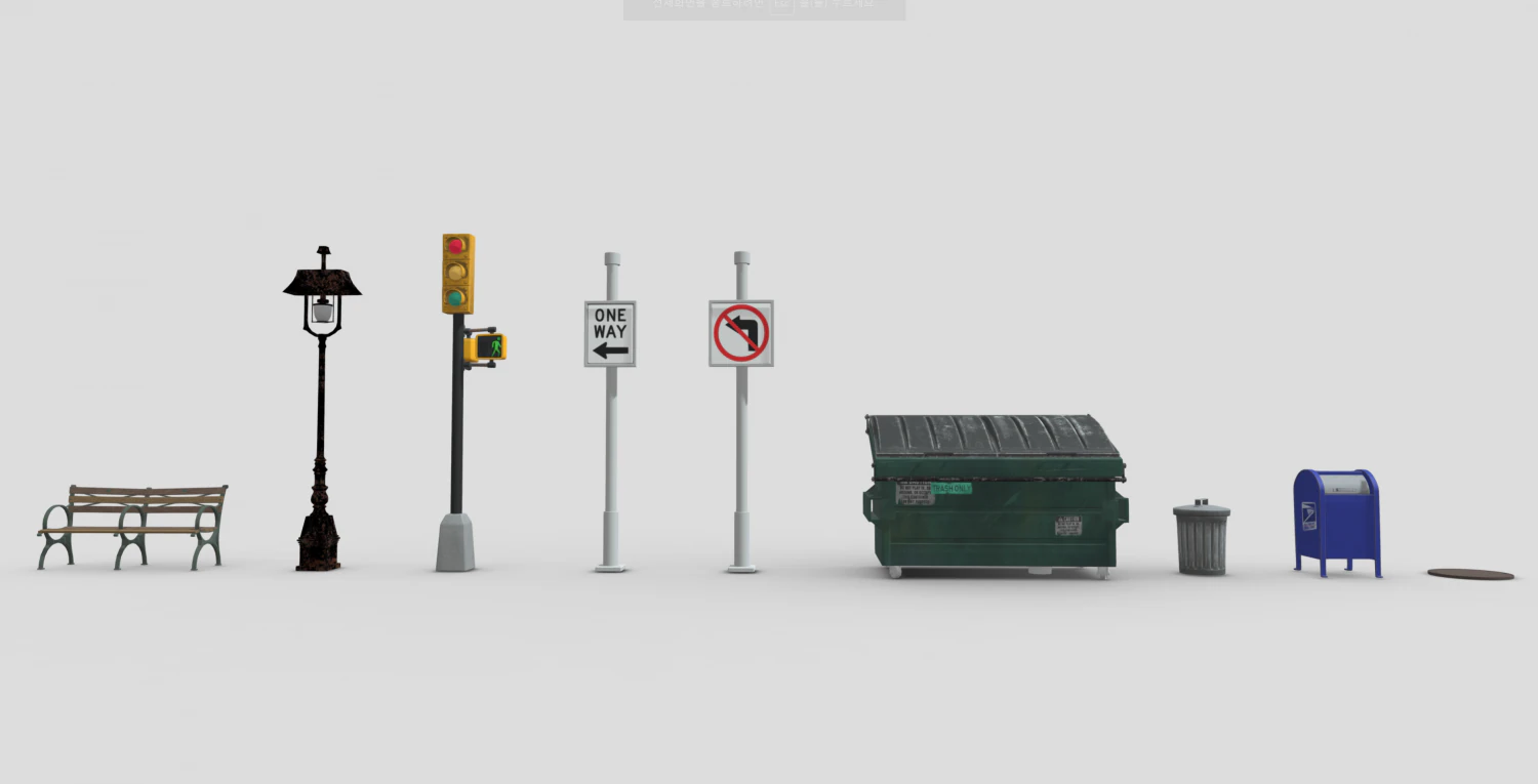 City element 3D Model .c4d .max .obj .3ds .fbx .stl .blend 