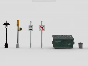 Элемент города 3D Модель