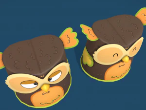 Owl cartoon 3D Model