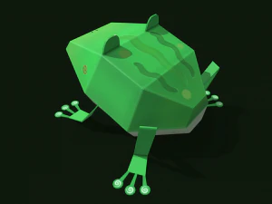 Frog cartoon 3D Model