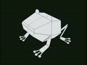 Frog cartoon 3D Model