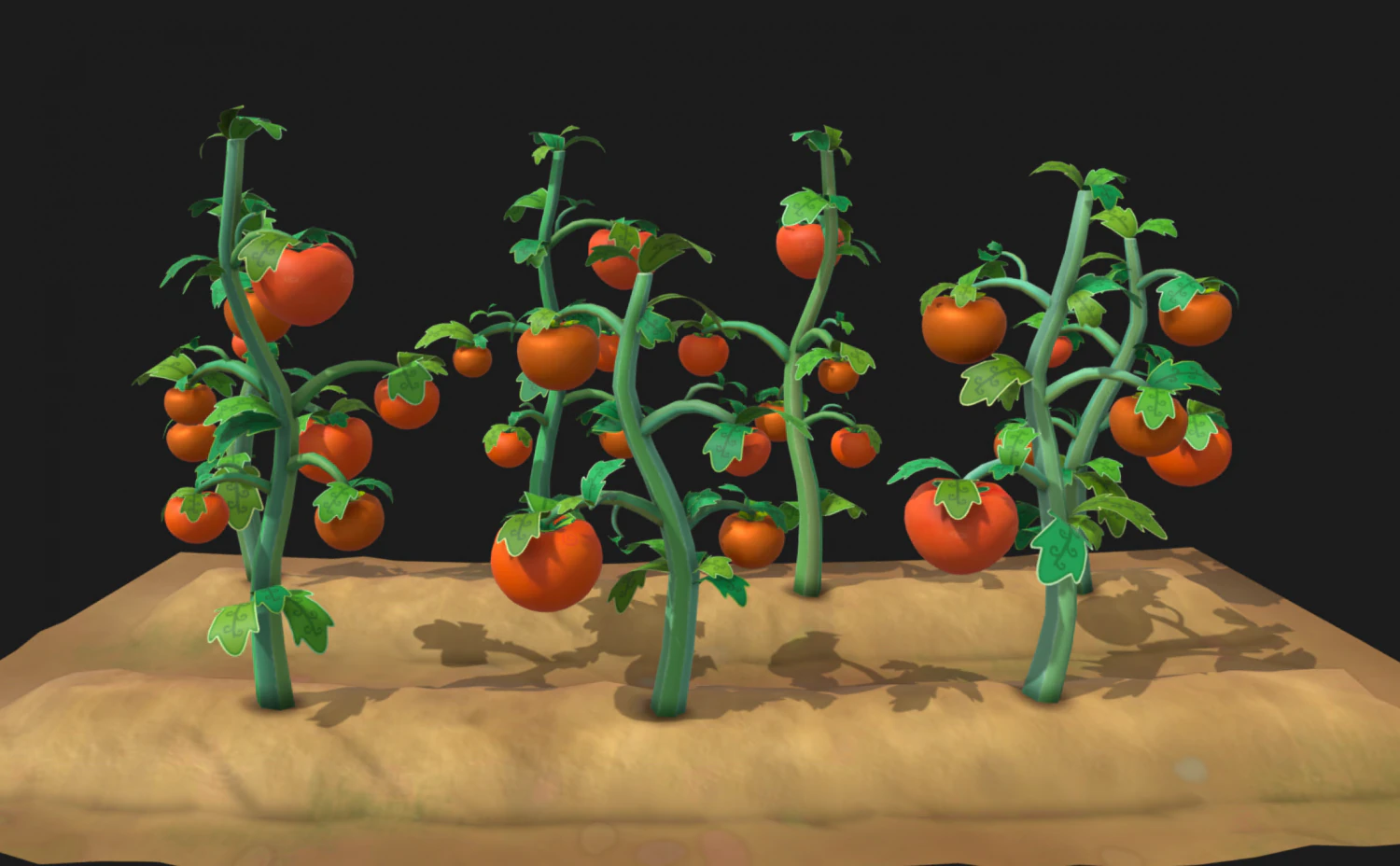 Tomato farm 3D Model .c4d .max .obj .3ds .fbx .stl .blend