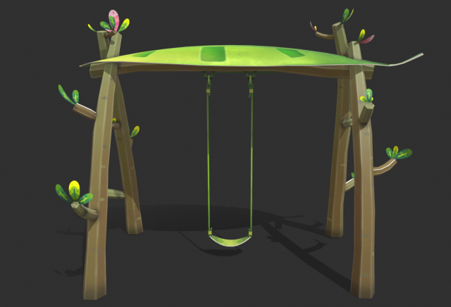 Swing cartoon Modelo 3D .c4d .max .obj .3ds .fbx .stl .blend 
