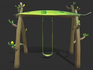 Качели мультфильм 3D Модель