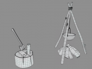 Fire Wood 3Dモデル