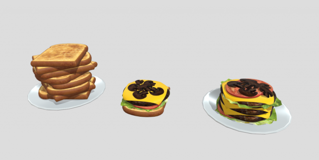 Sandwich fbx Modelo 3D .c4d .max .obj .3ds .fbx .stl .blend 