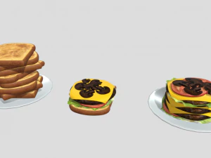 Сэндвич fbx 3D Модель