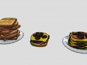 Sandwich fbx Modelo 3D