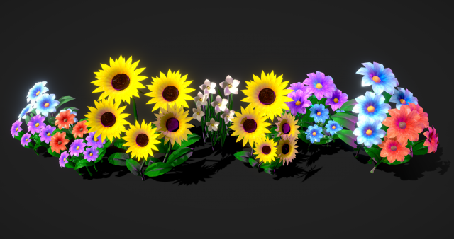 Flower 3D 模型 .c4d .max .obj .3ds .fbx .stl .blend 