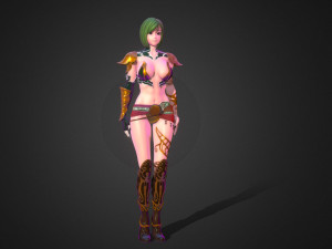 Girl warrior fbx Model 3D