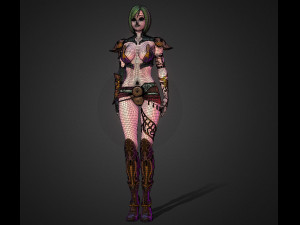 Girl warrior fbx Model 3D