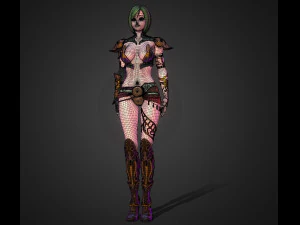 Girl warrior fbx 3D Model