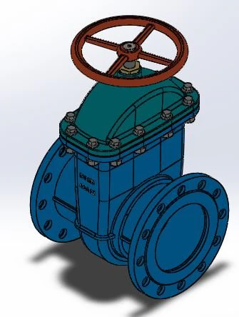 gate valve dn 200 3D Model .c4d .max .obj .3ds .fbx .stl .blend 