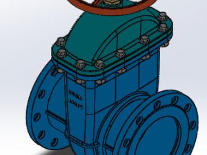 gate valve dn 200 3D Model