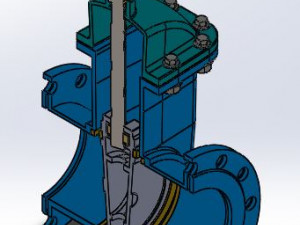 gate valve dn 200 3D Модель