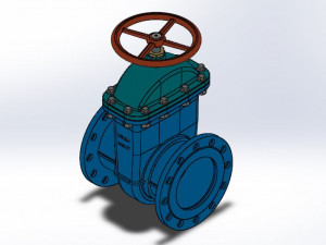 gate valve dn 200 3D Модель
