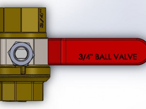 ball valve 3-4 3D Model