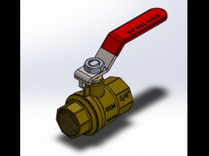 ball valve 3-4 3D Model