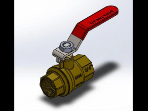 шаровой кран 3-4 3D Модель