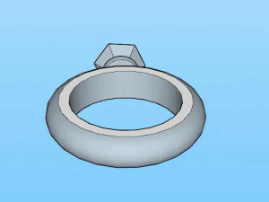 modello di stampa 3D stampabile di tipo anello 1 Modello di stampa 3D