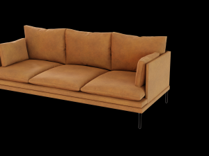 modern buffalo leather couch 3D Model