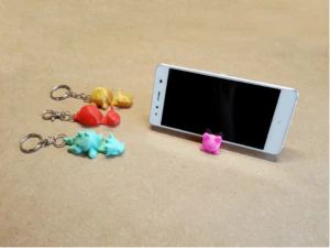 keychain - smartphone stand 3d printing 3D Print Model