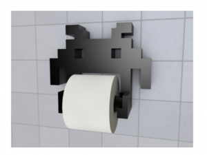 space invader toilet paper holder 3d printing 3D Print Models