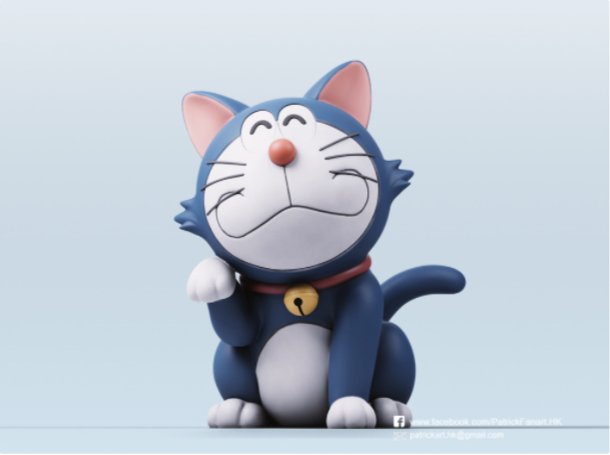 doraemon lucky cat 3d printing Model Cetak 3D .c4d .max .obj .3ds .fbx .stl .blend 