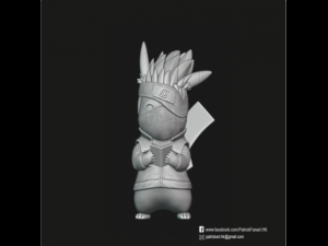 pikachu x kakashi pokemonnaruto 3d printing 3D Принт Модель