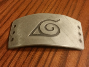 naruto konoha leaf headband - cosplay 3D Print Model