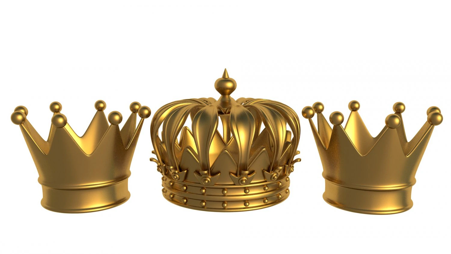 gold crown 3D Model .c4d .max .obj .3ds .fbx .stl .blend 