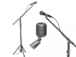 microphone collection 3D Model