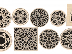 elegant gothic rose window 3Dモデル