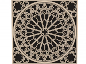 elegant gothic rose window 3D मॉडल