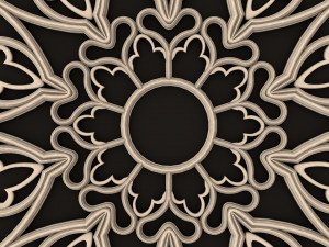 elegant gothic rose window 3D मॉडल