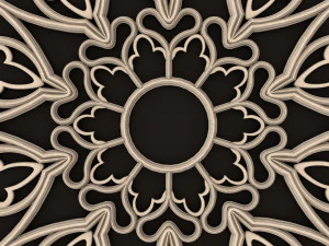 elegant gothic rose window 3D Model