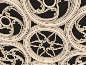 elegant gothic rose window 3D Model