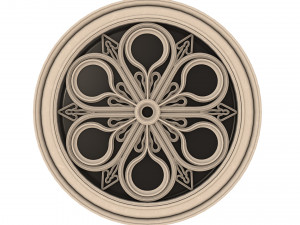 elegant gothic rose window 3D मॉडल