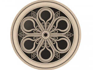 elegant gothic rose window 3D Model