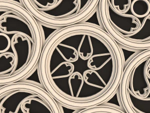 elegant gothic rose window 3D Model