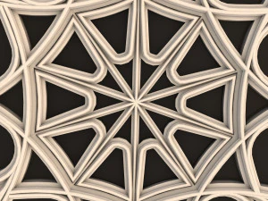 elegant gothic rose window 3D Model
