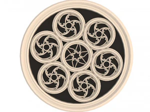 elegant gothic rose window 3D Model