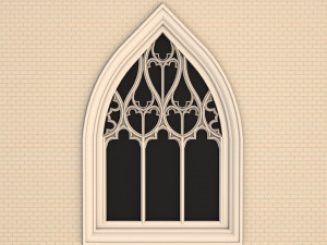 elegant gothic rose window 3D मॉडल