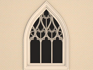 elegant gothic rose window 3D Model